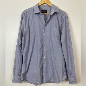 RODD & GUNN Striped and Polka Dot Sports Fit Button Down Woven in Italy XL